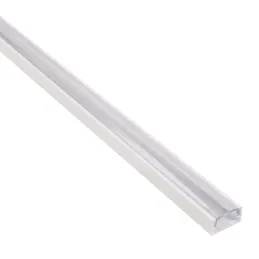 Aluminijast profil ZARIA za LED-osvetlitev s prozornim pokrovom / mat bela