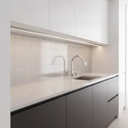 Aluminijast profil ZARIA za LED-osvetlitev z mlečnim pokrovom / Aluminij