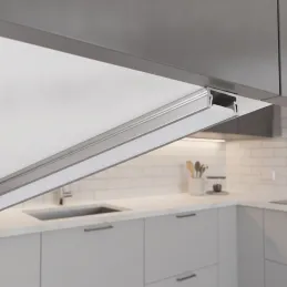 Aluminijast profil ZARIA za LED-osvetlitev z mlečnim pokrovom / Aluminij
