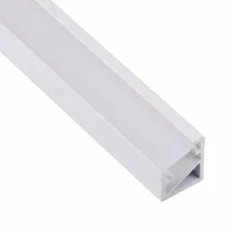 Kotna aluminijasta letev ZARIA za LED-osvetlitev z mlečnim pokrovom / Mat bela