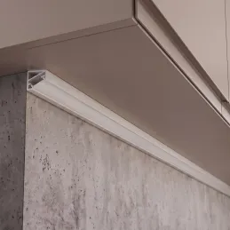 Kotna aluminijasta letev ZARIA za LED-osvetlitev z mlečnim pokrovom / Mat bela