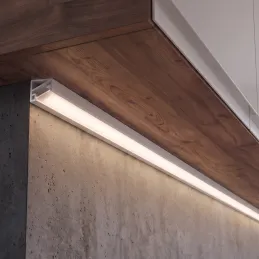 Kotna aluminijasta letev ZARIA za LED-osvetlitev z mlečnim pokrovom / Mat bela