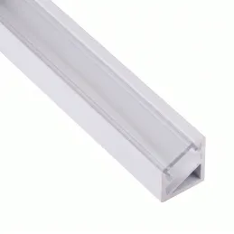 Kotna aluminijasta letev ZARIA za LED-osvetlitev s prozornim pokrovom / mat bela