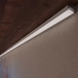 Kotni aluminijasti profil ZARIA za LED-osvetlitev z mlečnim pokrovom / Aluminij