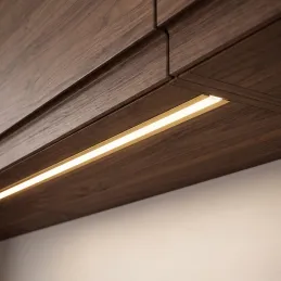 Vgradni aluminijasti profil ZARIA za LED-osvetlitev z mlečnim pokrovom / Zlata