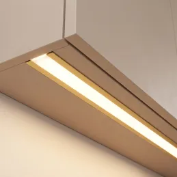 Vgradni aluminijasti profil ZARIA za LED-osvetlitev z mlečnim pokrovom / Zlata