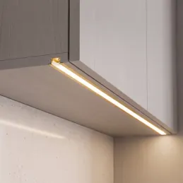 Vgradni aluminijasti profil ZARIA za LED-osvetlitev z mlečnim pokrovom / Zlata