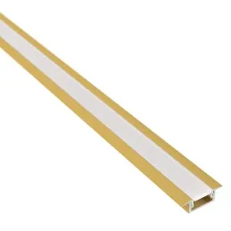 Vgradni aluminijasti profil ZARIA za LED-osvetlitev z mlečnim pokrovom / Zlata