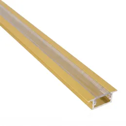 Vgradni aluminijasti profil ZARIA za LED-osvetlitev s prozornim pokrovom / zlata