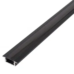 Vgradni aluminijasti profil ZARIA za LED-osvetlitev s črnim pokrovom / Mat črna