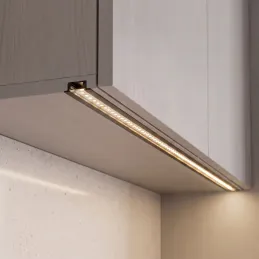 Vgradni aluminijasti profil ZARIA za LED-osvetlitev s prozornim pokrovom / mat črna