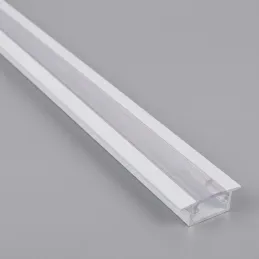 Vgradni aluminijasti profil ZARIA za LED-osvetlitev s prozornim pokrovom / mat bela