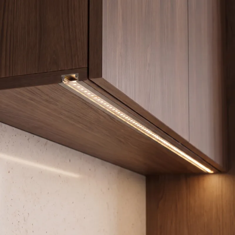 Vgradni aluminijasti profil ZARIA za LED-osvetlitev s prozornim pokrovom / aluminij