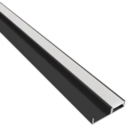 Aluminijasti profil za LED-osvetlitev podstavka ARIANA z mlečnim pokrovom / Mat črna