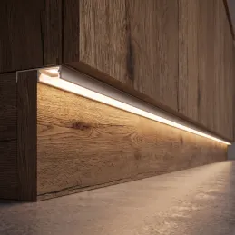 Aluminijasti profil za LED-osvetlitev podstavka ARIANA z mlečnim pokrovom / Aluminij
