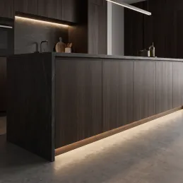 Aluminijasti profil za LED-osvetlitev podstavka ARIANA z mlečnim pokrovom / Aluminij