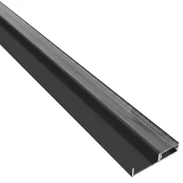 Aluminijasti profil za LED-osvetlitev cokla ARIANA s prozornim pokrovom / Mat črna