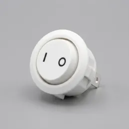 Okroglo preklopno stikalo / Bela