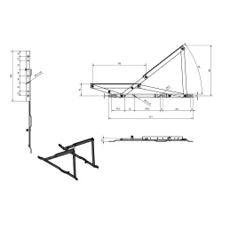 Dvižni vzmetni mehanizem za shranjevalni prostor sedežne garniture / Bela mat