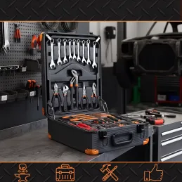 Set orodja 1000 kosov z aluminijastim vozičkom / Antracit