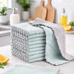 Set mikrovláknastih krp za čiščenje TOPCLEAN - 10 kos