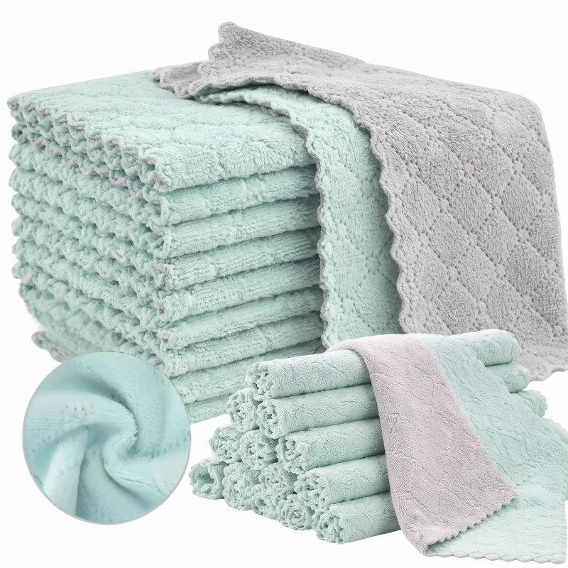 Set mikrovláknastih krp za čiščenje TOPCLEAN - 10 kos