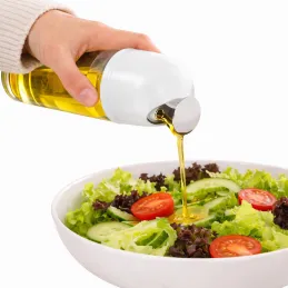 Steklenička za oljčno olje ali kis s samodejnim odpiranjem 510 ml / Bela