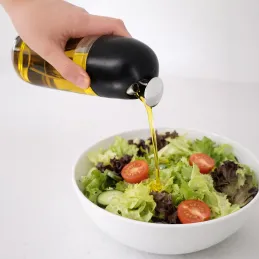 Steklenica za oljčno olje ali kis s samodejnim odpiranjem 510 ml / Črna