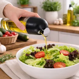 Steklenica za oljčno olje ali kis s samodejnim odpiranjem 510 ml / Črna