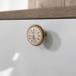 Ročaj knopka VIAMO CLOCK / Stara medenina