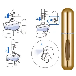 Potovalni razpršilec za parfum 5 ml / Zlata