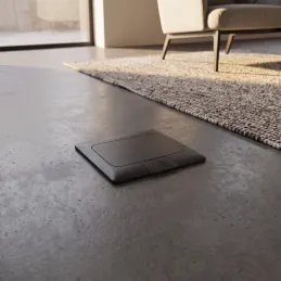 Nagibna talna vtičnica FLOOR LUX SCHUKO 1x230V + USB A-C / Črna