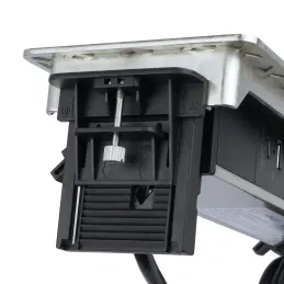 Izvlečna vtičnica AMBIENTE SCHUKO 3x230V + USB A-C / Nerjaveče jeklo