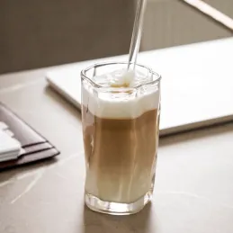 Borosilikatni kozarec za kavo WAVE 275 ml / Prozoren