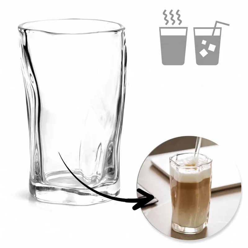 Borosilikatni kozarec za kavo WAVE 275 ml / Prozoren