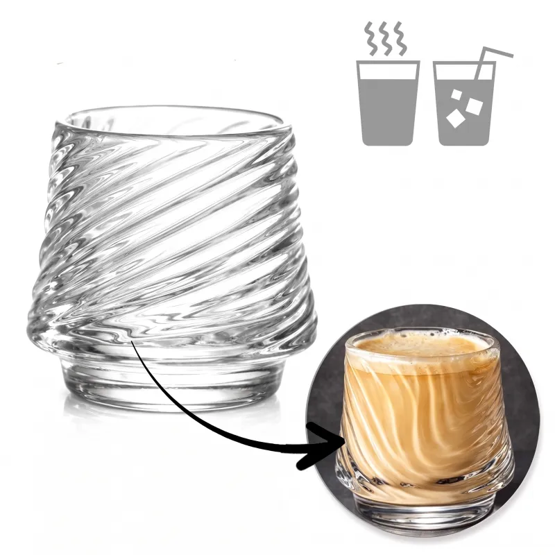 Borosilikatni kozarec za kavo GROOVE 150 ml / Prozoren