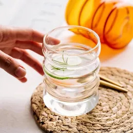 Borosilikatni kozarec za kavo BUBLLE 350 ml / Prozoren