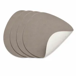 Set 4 kosov podstavkov za skodelice in kozarce LANIO 110 x 140 mm / Bež