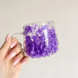 Termo skodelica za napitke s cvetlicami FLOWER GLASS 180 ml / vijolična