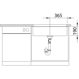 Keramično korito Blanco ROTAN 340 / 160 U