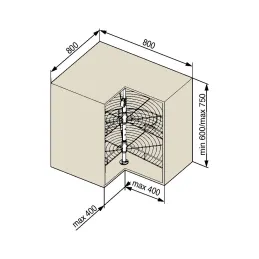Pameten karusel 270° / Sijajni krom