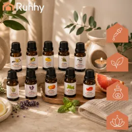 Set 10 kosov dišavnih olj za aroma difuzorje / 15 ml