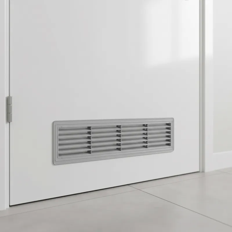 Dvostranska prezračevalna rešetka za vrata 430 x 115 mm / Siva