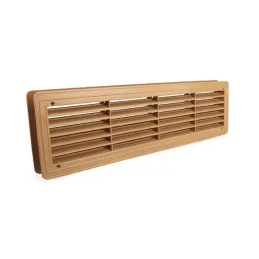 Dvostranska prezračevalna rešetka za vrata 430 x 115 mm / Hrast