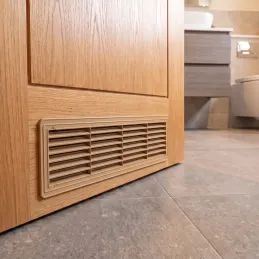 Dvostranska prezračevalna rešetka za vrata 430 x 115 mm / Hrast