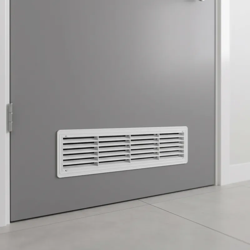 Dvostranska prezračevalna rešetka za vrata 430 x 115 mm / Bela mat