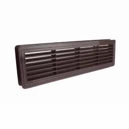 Dvostranska prezračevalna rešetka za vrata 430 x 115 mm / Temno rjava