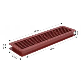 Dvostranska prezračevalna rešetka za vrata 430 x 115 mm / Calvados