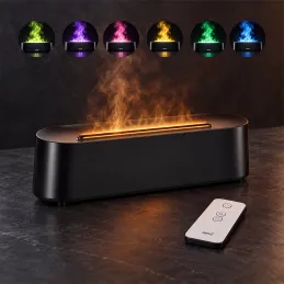LED aroma difuzor z ognjenim učinkom GALO / Črn