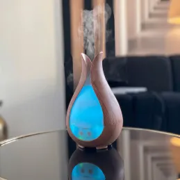 LED ultrazvočni vlažilec zraka z daljinskim upravljalnikom DROP / Naravni les